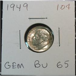 850. 1949P Roosevelt Dime. BU.