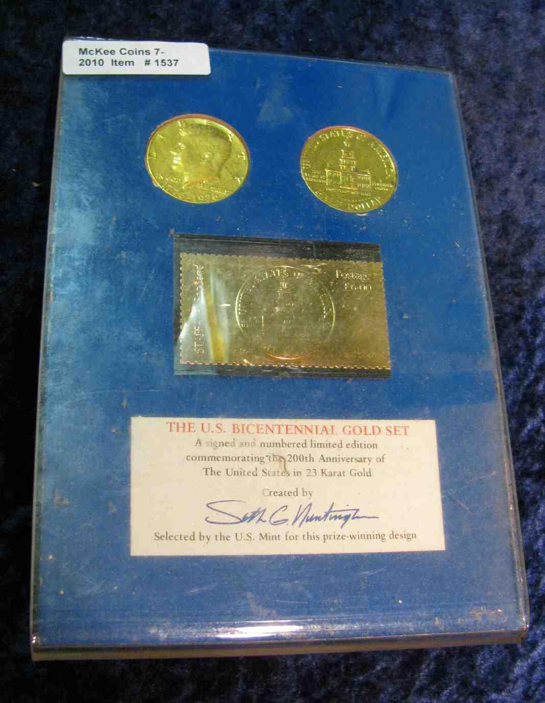 1537 The U S Bicentennial Gold Set Minted In 23k Gold