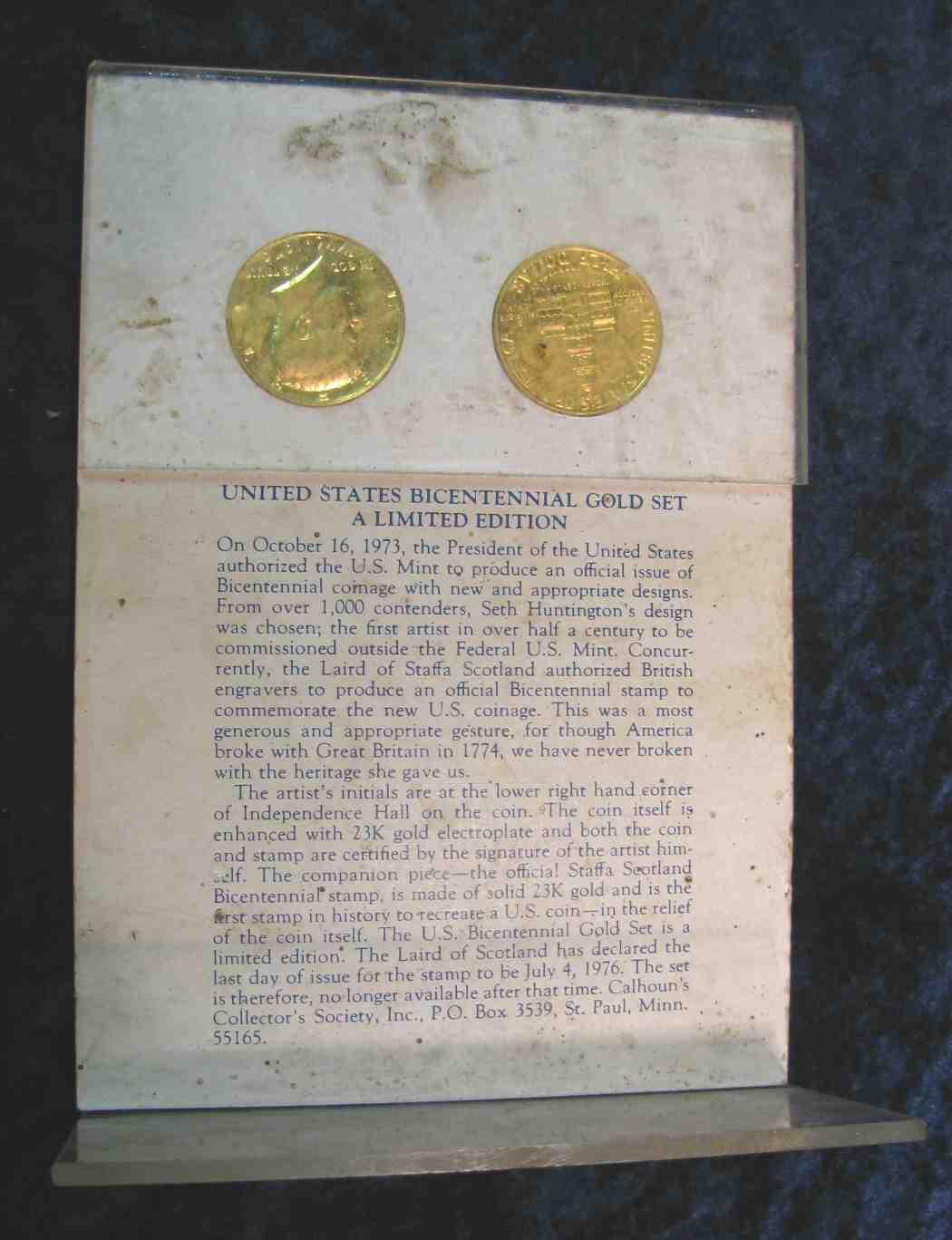 1537 The U S Bicentennial Gold Set Minted In 23k Gold