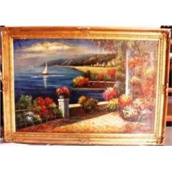Haman "Ocean view" Signed Orig Oil on Canvas