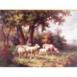 Mariten "Sheep in Pasture under Tree"