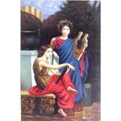 Burnnet "Grecian Ladies w/Harps"