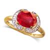 Image 1 : 1.92 ct. Ruby & Diamond Ring 10k Y