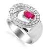 Image 1 : 1.22 Carat Ruby VS Diamond Ring 18K W