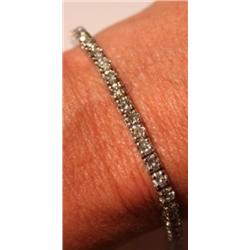 7.17 Carat Total Weight Diamond Tennis Bracelet