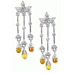 3.73 ct  Vs Diamond/ Sapphire Earing 18kw