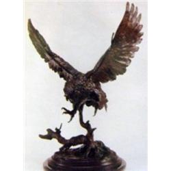 ERTE' "THE HUNTING" ORIGINAL BRONZE SCULPTURE
