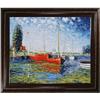 Image 1 : Claude Monet - Red Boats at Argenteuil Oil on Canvas