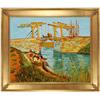 Image 1 : Van Gogh - Langlois Bridge at Arles with Women Washing Oil Painting