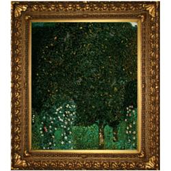 Klimt - Rosiers sous les Arbres Oil Painting