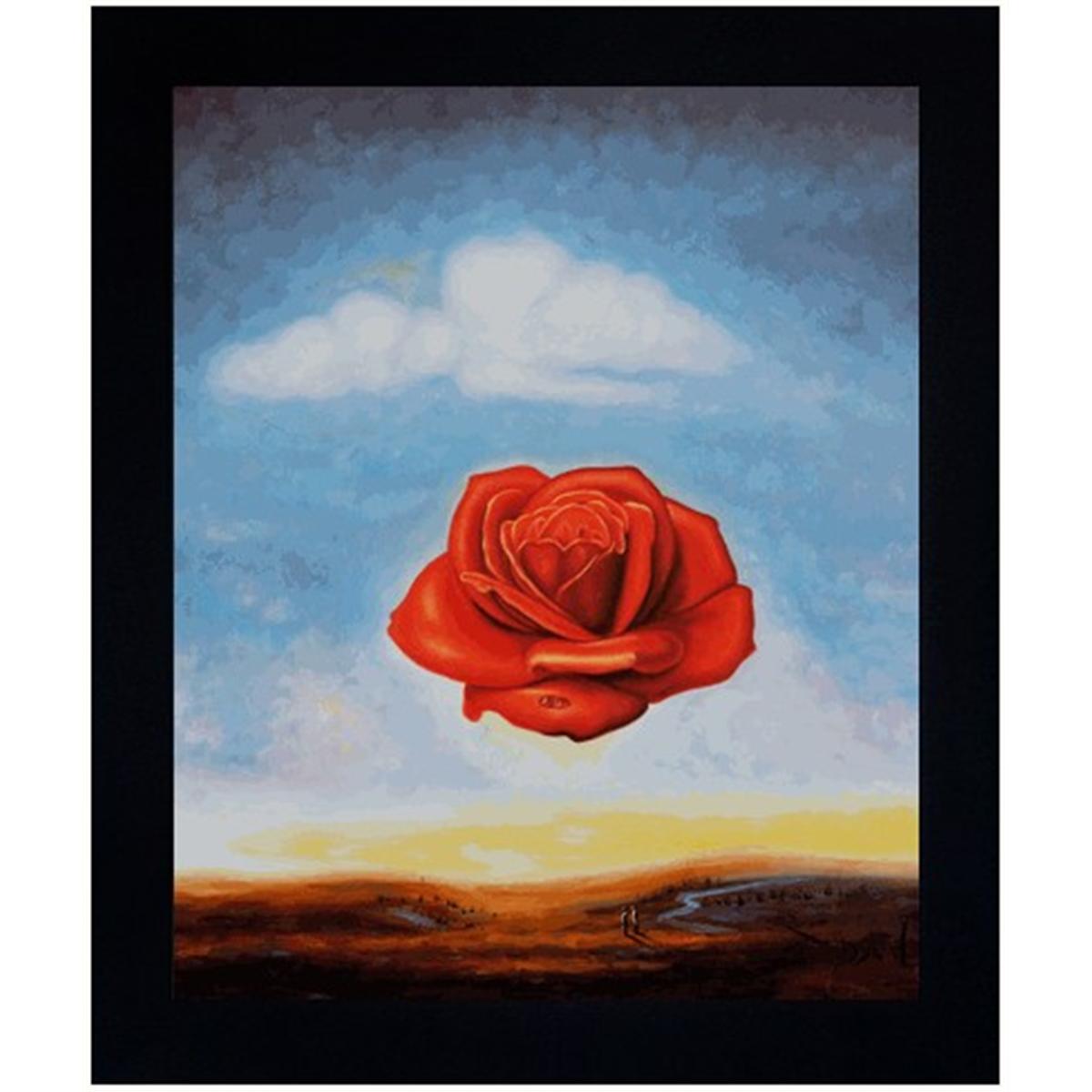 Dali Bleeding Roses Dali - The Meditative Rose Oil Painting