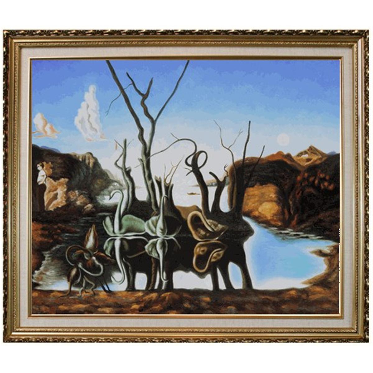 Dali - Swans Reflecting Elephants Oil Painting