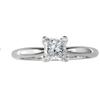 Image 1 : 1/2ct Princess Cut Diamond Engagement Ring in 14k White Gold
