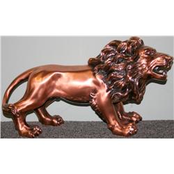Bronze Lion Statue 11" Tall