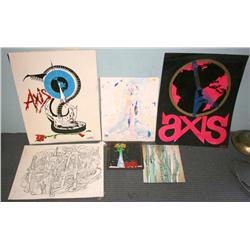 Lot of Cynthia Smith - Neun Sketches & Paintings