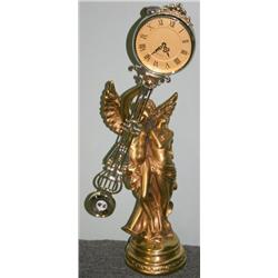 Brass Man & Woman Pendulum Clock 31" Tall