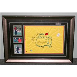 Framed Signed 2006 Masters Flag