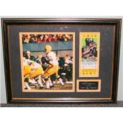 Framed Green Bay Photo & Championship Game Ticket