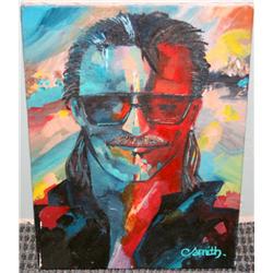 Acrylic Oil on Canvas of Man