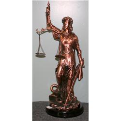 Bronze Lady of Justice Statue 28" Tall