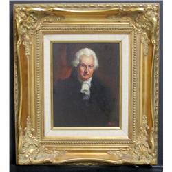 Framed Oil on Canvas of Man by Jacob