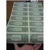 Image 2 : Uncut Sheet Of 16-2006 One Dollar FRN's