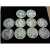 Image 1 : 10 Assorted 35% Silver Jefferson War Nickels