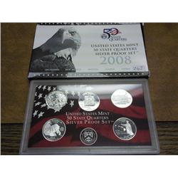 2008 US 50 State Quarters Silver Proof Set