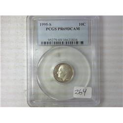 1995-S Roosevelt Dime PCGS PR69DCAM
