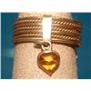 Image 1 : 14KT - 7 Band Gold Ring - With Citrine Heart