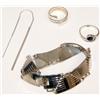 Image 1 : Silver Bracelet, Pin, 2 Rings