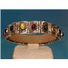 Image 2 : Navajo Sterling 14 Panel Gemstone Bracelet