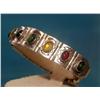 Image 3 : Navajo Sterling 14 Panel Gemstone Bracelet