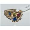 14K Yellow Gold Ladies Gem Stones Ring