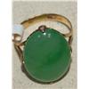 Image 2 : 14K Yellow Gold Jade Ring