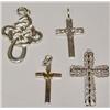 Image 1 : Sterling Silver 4 Crosses