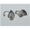 Image 1 : Sterling Silver CZ Heart Earring