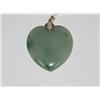 Image 1 : AAA Green Jade Heart Design Hand Made Ladies Penda