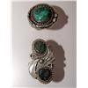 Image 3 : 2 -Native American Sterling Silver Turquoise Rings