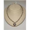 Image 1 : 42647Diamond Heart Design Two Tone Ladies Necklace