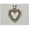 Image 1 : Diamond Cluster Heart Design Ladies Pendant