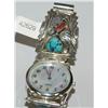 Image 2 : AAA Turquoise Navajo Design Hand Made Bangle Watch
