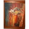 Image 1 : Framed Painting Of A Camel In The Desert