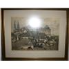 Image 1 : Framed Etching Of Old Building