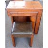 Image 1 : Antique Full Cab. Singer Sewing Machine and Stool