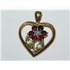Image 1 : Heart Necklace - Ruby Flower