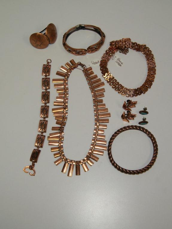 Lot of 8 Vintage Copper Jewelry