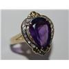 Image 2 : 15.00Ctw AAA Amethyst & Diamond Cluster Ladies Rin