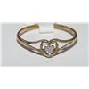 Image 1 : 10K Gold Diamond Heart Ring