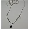Image 1 : Sapphire Silver Necklace